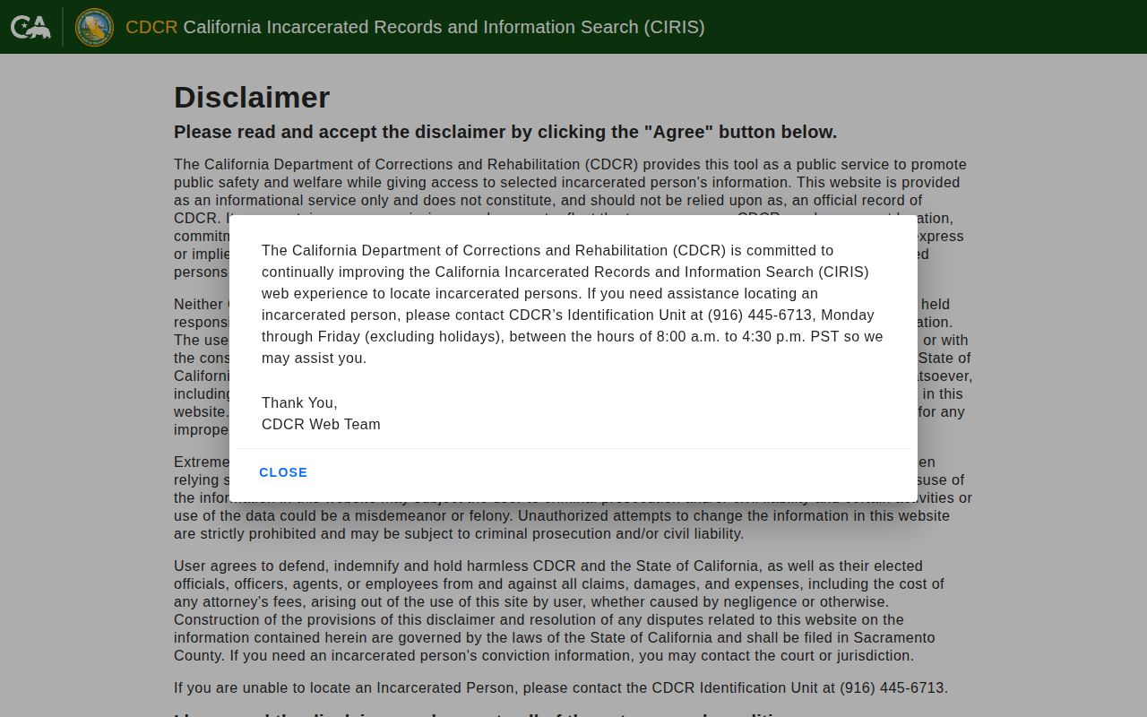 CDCR CIRIS Shasta County release offender search